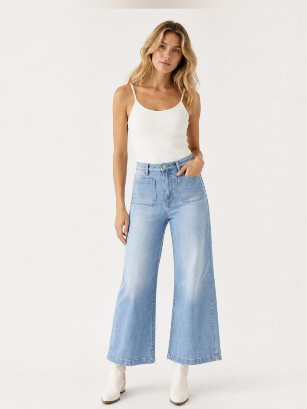 Rolla's Sailor Jeans Women's Size 25 Light Wash High Rise Wide Leg - Picture 1 of 9